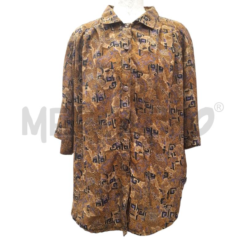 CAMICIA DONNA MASCARA MISTO SETA MARRONE SFUM. VIOLA | Mercatino dell'Usato Salerno fratte 1