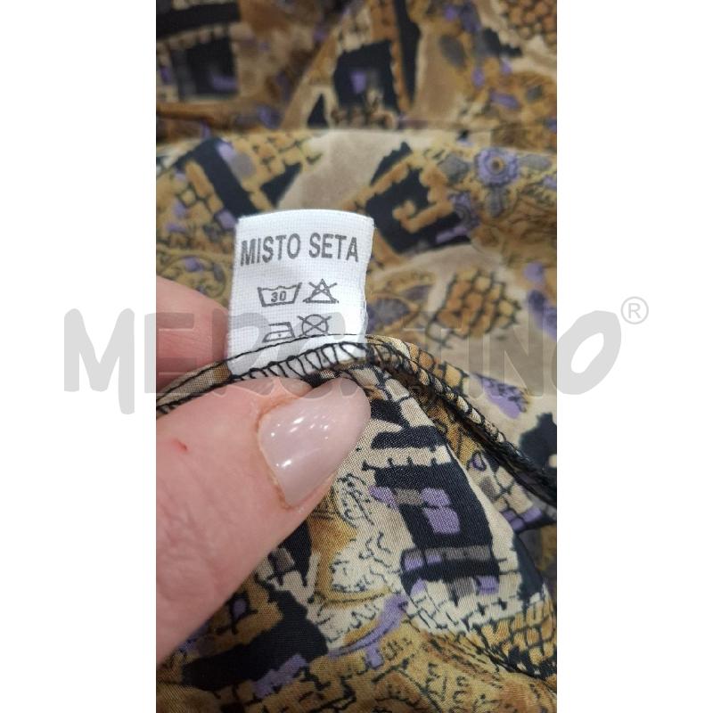 CAMICIA DONNA MASCARA MISTO SETA MARRONE SFUM. VIOLA | Mercatino dell'Usato Salerno fratte 4