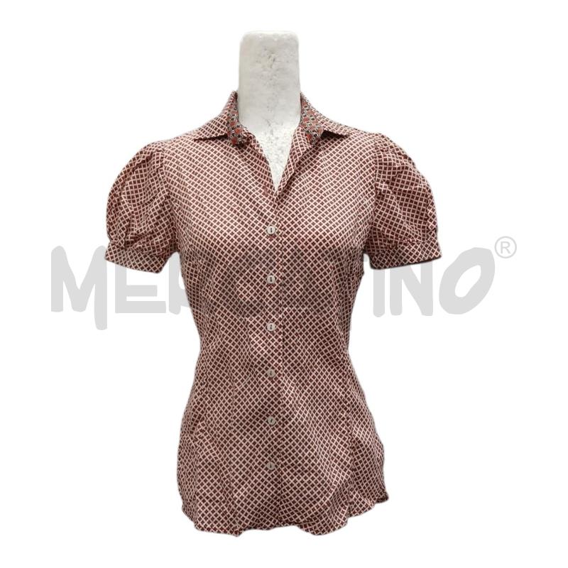 CAMICIA DONNA MCS FANT FIORI GEOMETRICI ROSSI COTONE | Mercatino dell'Usato Salerno fratte 1