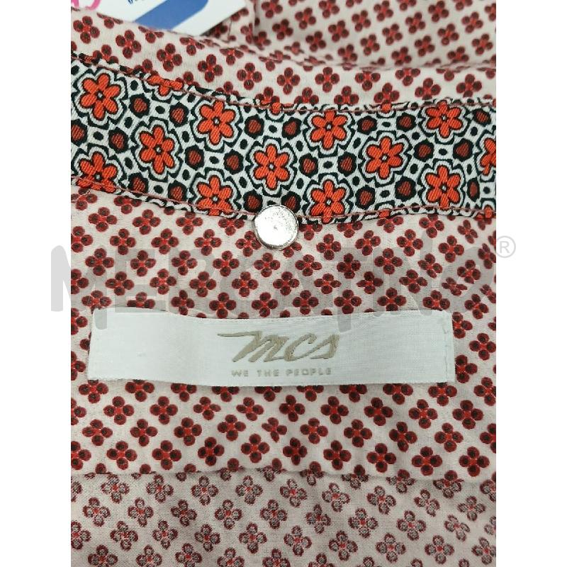 CAMICIA DONNA MCS FANT FIORI GEOMETRICI ROSSI COTONE | Mercatino dell'Usato Salerno fratte 3