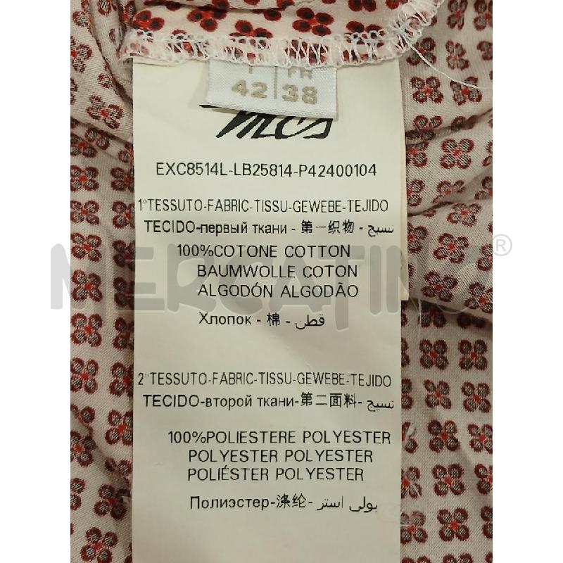 CAMICIA DONNA MCS FANT FIORI GEOMETRICI ROSSI COTONE | Mercatino dell'Usato Salerno fratte 4
