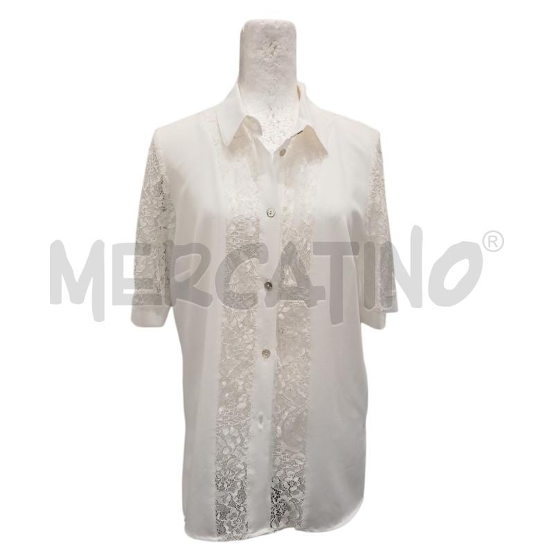 CAMICIA DONNA SILVIA MORI BIANCA MAN. TRAF | Mercatino dell'Usato Salerno fratte 1