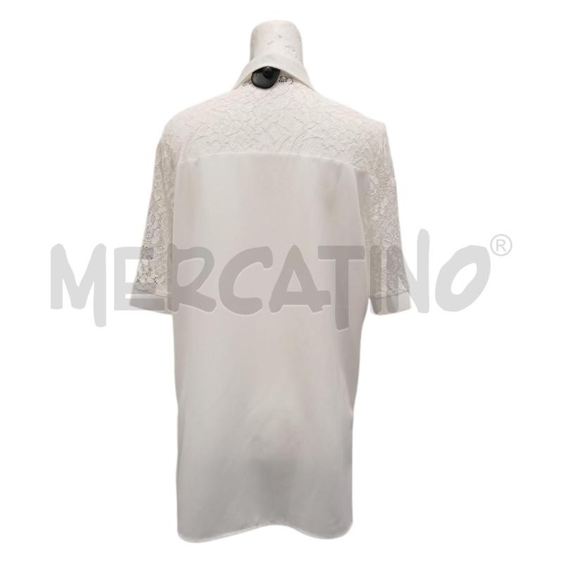 CAMICIA DONNA SILVIA MORI BIANCA MAN. TRAF | Mercatino dell'Usato Salerno fratte 2