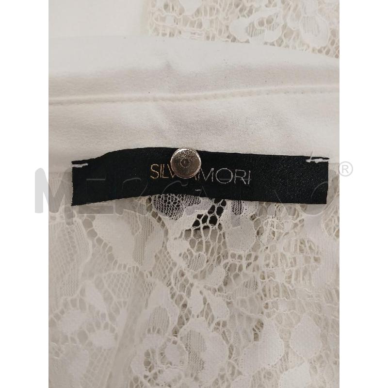 CAMICIA DONNA SILVIA MORI BIANCA MAN. TRAF | Mercatino dell'Usato Salerno fratte 3