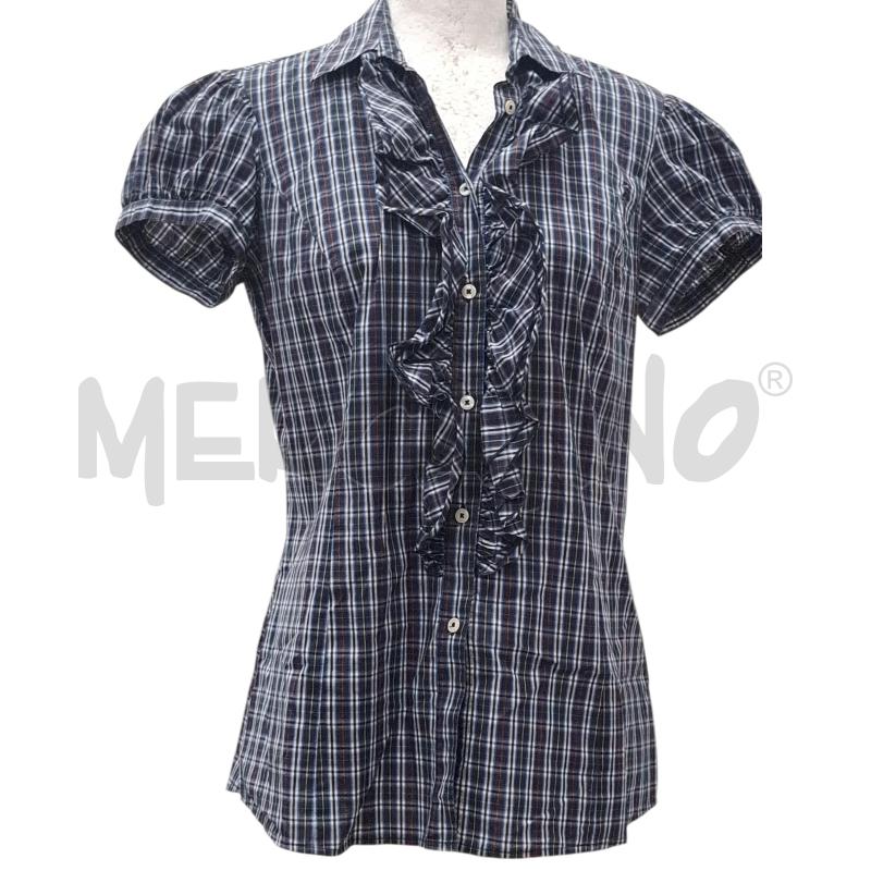 CAMICIA DONNA SISLEY FANT RIGHE NERE AZZ. BIANCHE | Mercatino dell'Usato Salerno fratte 1