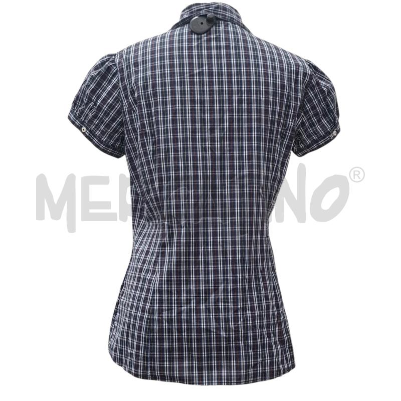 CAMICIA DONNA SISLEY FANT RIGHE NERE AZZ. BIANCHE | Mercatino dell'Usato Salerno fratte 2