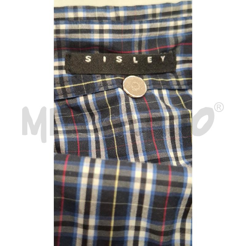 CAMICIA DONNA SISLEY FANT RIGHE NERE AZZ. BIANCHE | Mercatino dell'Usato Salerno fratte 3