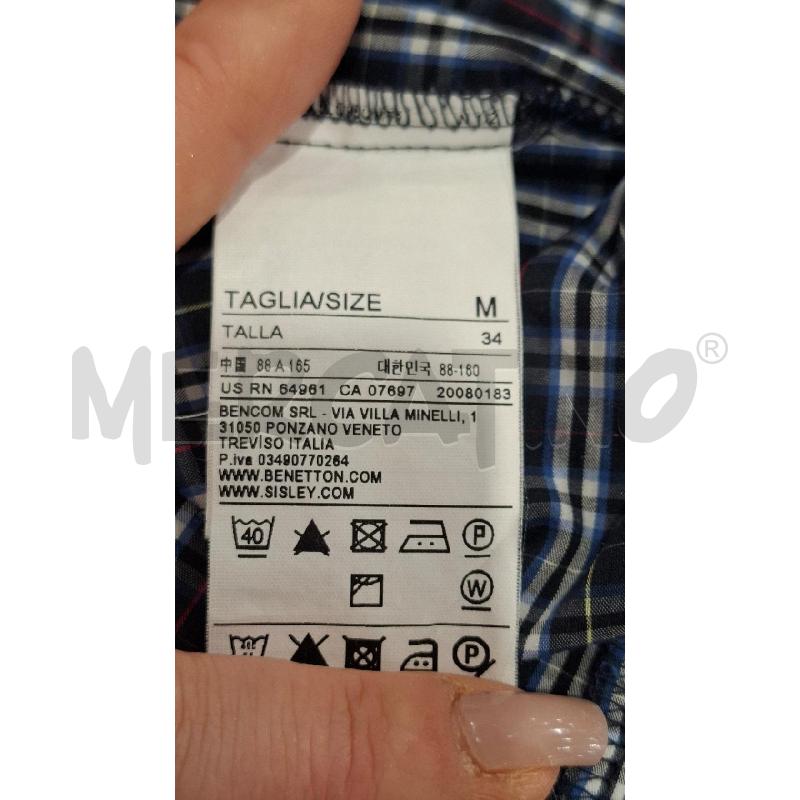 CAMICIA DONNA SISLEY FANT RIGHE NERE AZZ. BIANCHE | Mercatino dell'Usato Salerno fratte 4