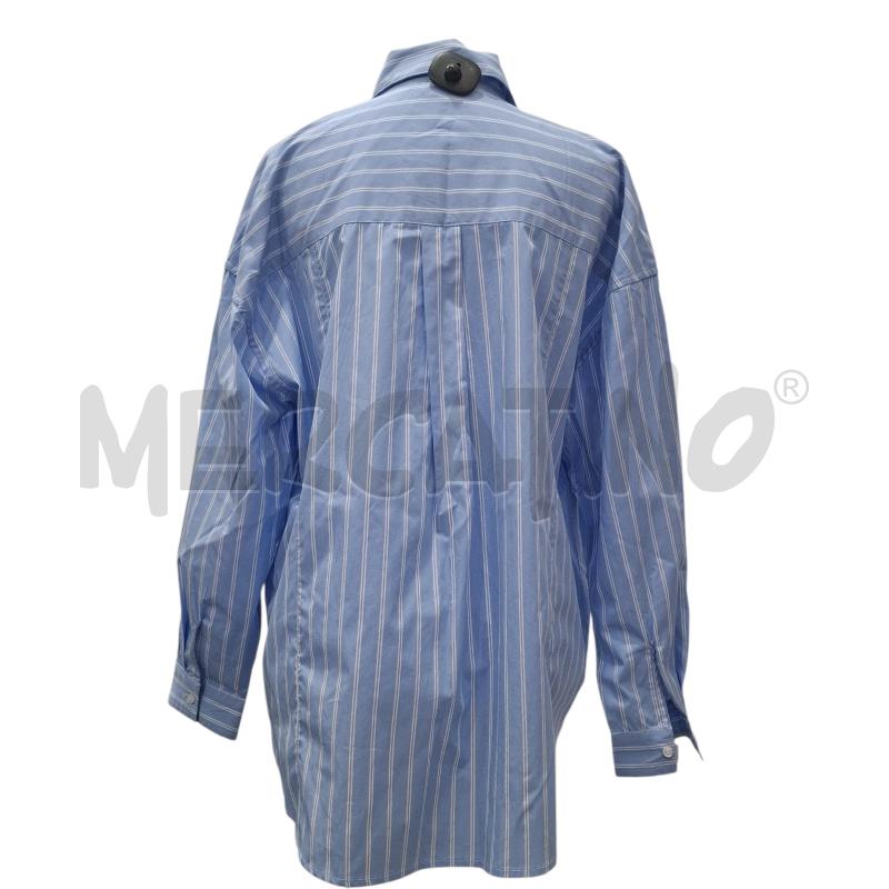 CAMICIA DONNA SISLEY RIGHE CELESTE RIGHE BIANCHE | Mercatino dell'Usato Salerno fratte 2