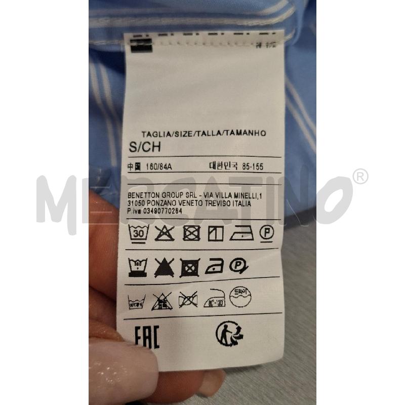 CAMICIA DONNA SISLEY RIGHE CELESTE RIGHE BIANCHE | Mercatino dell'Usato Salerno fratte 4