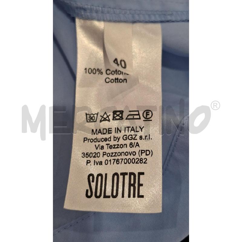 CAMICIA DONNA SOLOTRE CELESTE COTONE MOD. OVER | Mercatino dell'Usato Salerno fratte 4