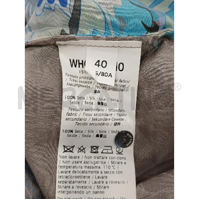 CAMICIA DONNA WHO S WHO COLOR TORTORA MOTIVO FLOREALE 100X100 SETA | Mercatino dell'Usato Salerno fratte 4