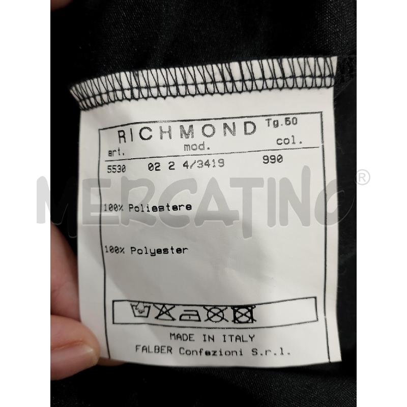 CAMICIA U/D RICHMOND X NERA DAMASCATA TG 50 | Mercatino dell'Usato Salerno fratte 4