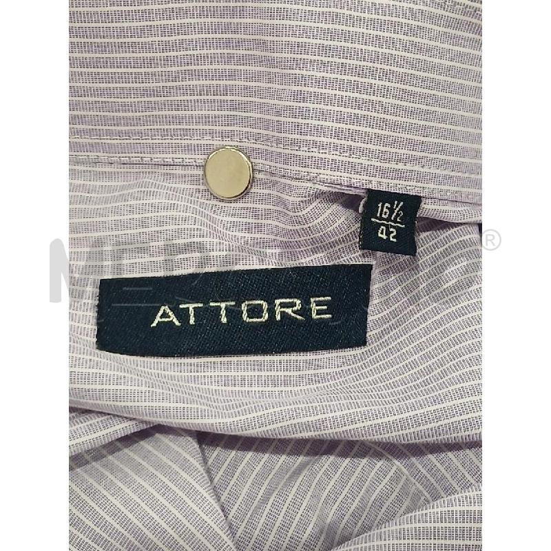CAMICIA UOMO ATTORE RIGHE LILLA BIANCHE | Mercatino dell'Usato Salerno fratte 3