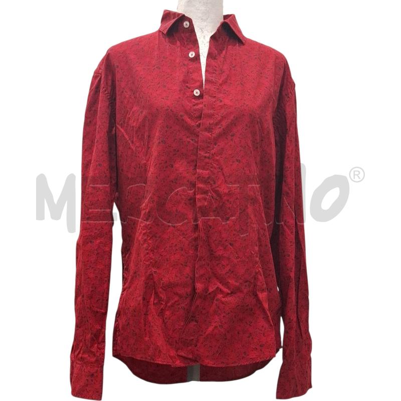 CAMICIA UOMO DANIELE ALESSANDRINI ROSSA FANT. FIORELLINI  | Mercatino dell'Usato Salerno fratte 1