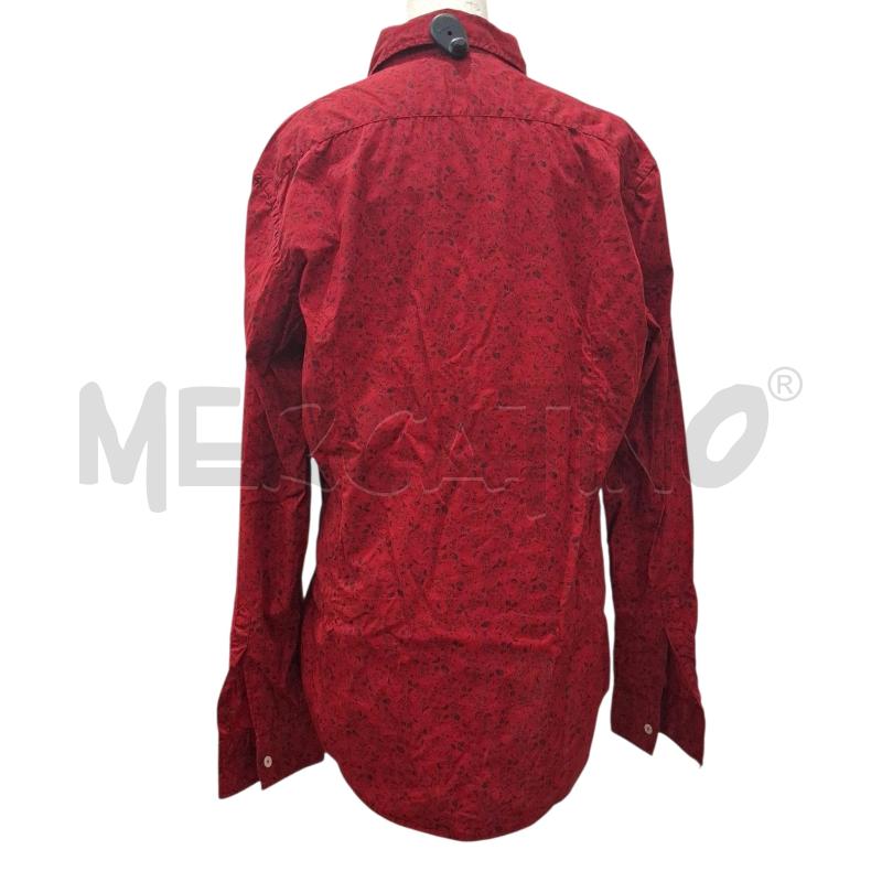 CAMICIA UOMO DANIELE ALESSANDRINI ROSSA FANT. FIORELLINI  | Mercatino dell'Usato Salerno fratte 2