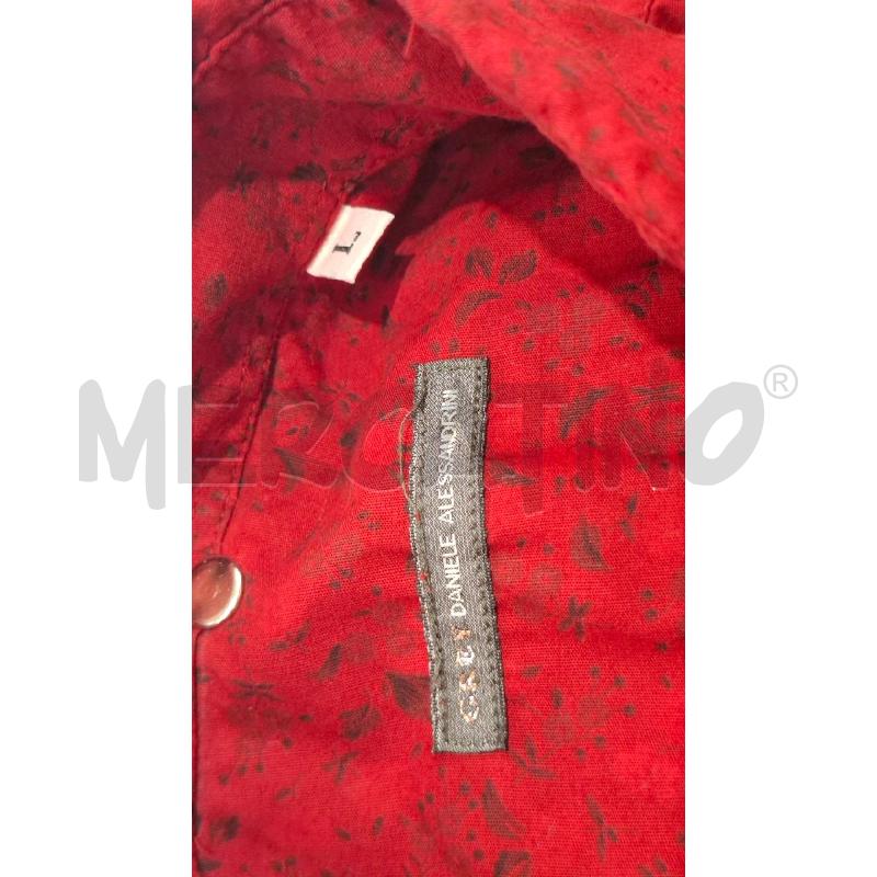 CAMICIA UOMO DANIELE ALESSANDRINI ROSSA FANT. FIORELLINI  | Mercatino dell'Usato Salerno fratte 3