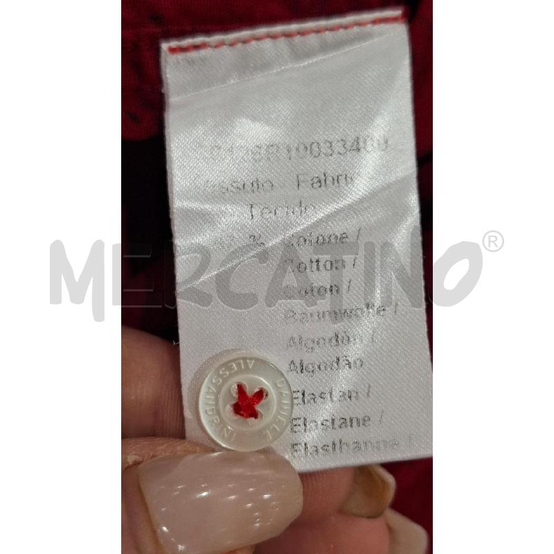 CAMICIA UOMO DANIELE ALESSANDRINI ROSSA FANT. FIORELLINI  | Mercatino dell'Usato Salerno fratte 4