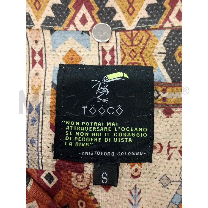 CAMICIA UOMO TOOCO FANT GEO MARRONE BEIGE | Mercatino dell'Usato Salerno fratte 3