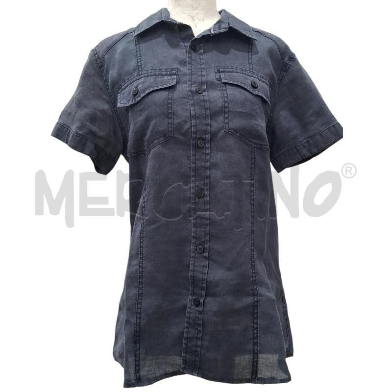 CAMICIA UOMO ZNOS BLU 100X100 LINO | Mercatino dell'Usato Salerno fratte 1