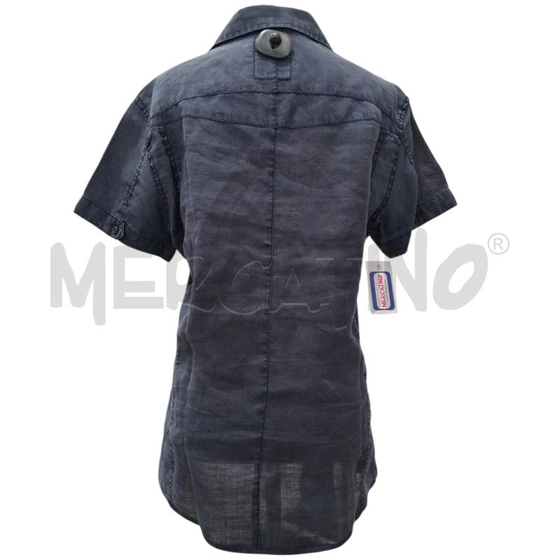 CAMICIA UOMO ZNOS BLU 100X100 LINO | Mercatino dell'Usato Salerno fratte 2