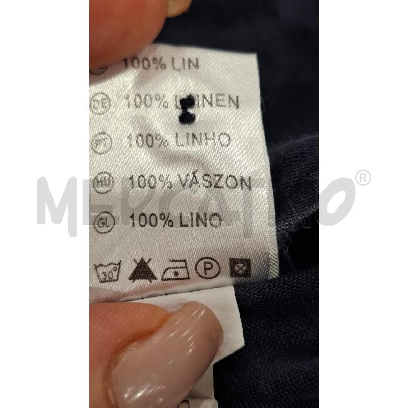 CAMICIA UOMO ZNOS BLU 100X100 LINO | Mercatino dell'Usato Salerno fratte 4