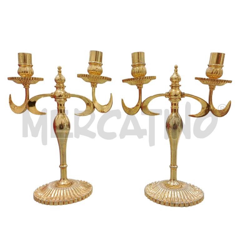 CANDELABRI PZ.2 OTTONE  | Mercatino dell'Usato Salerno fratte 1