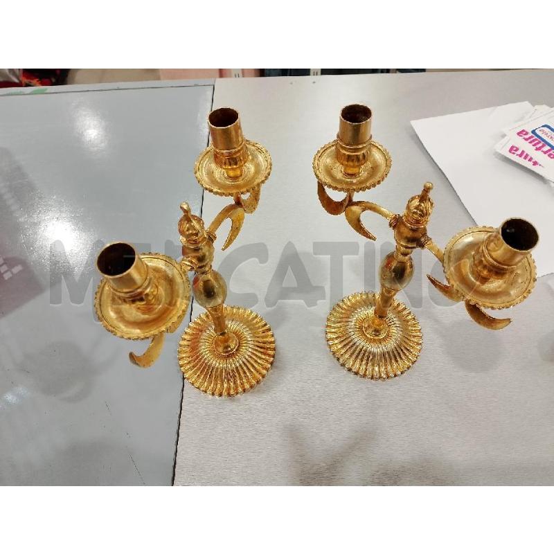 CANDELABRI PZ.2 OTTONE  | Mercatino dell'Usato Salerno fratte 2
