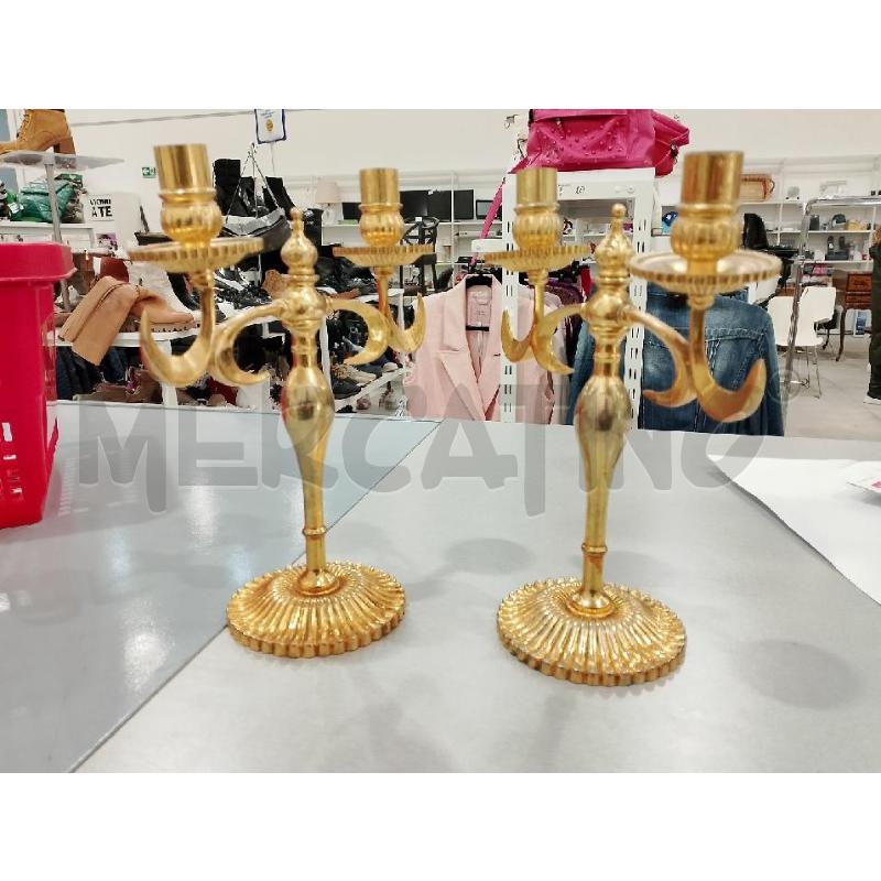 CANDELABRI PZ.2 OTTONE  | Mercatino dell'Usato Salerno fratte 3