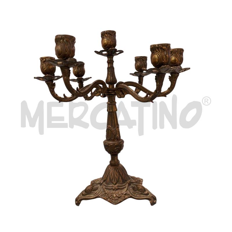 CANDELABRO METALLO 7 LUCI VINTAGE MOBILI | Mercatino dell'Usato Salerno fratte 1