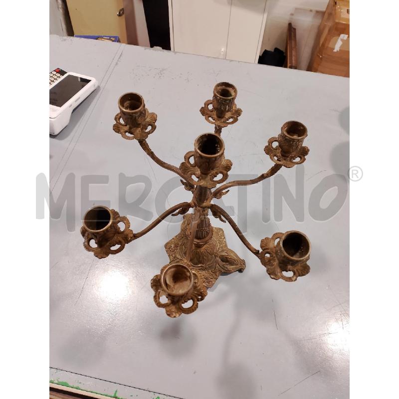 CANDELABRO METALLO 7 LUCI VINTAGE MOBILI | Mercatino dell'Usato Salerno fratte 2