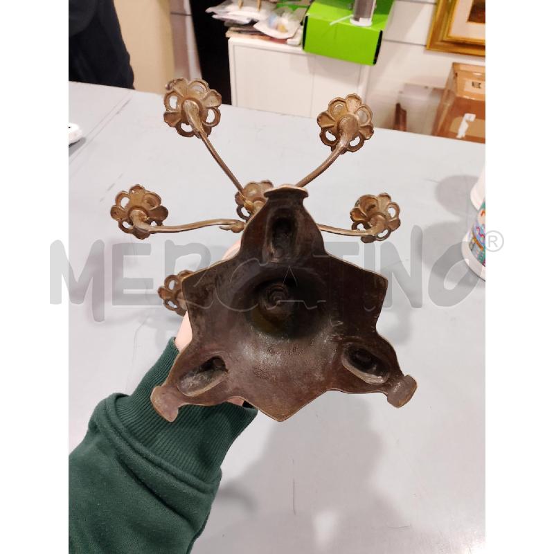 CANDELABRO METALLO 7 LUCI VINTAGE MOBILI | Mercatino dell'Usato Salerno fratte 3