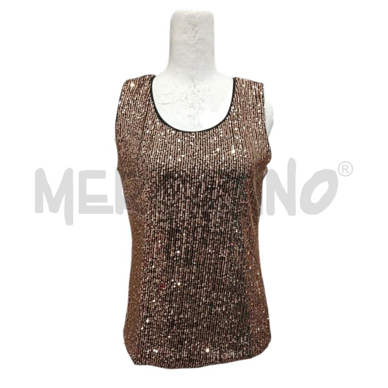 CANOTTA DONNA ARTIGLI PAILLETTES DORATE | Mercatino dell'Usato Salerno fratte 1