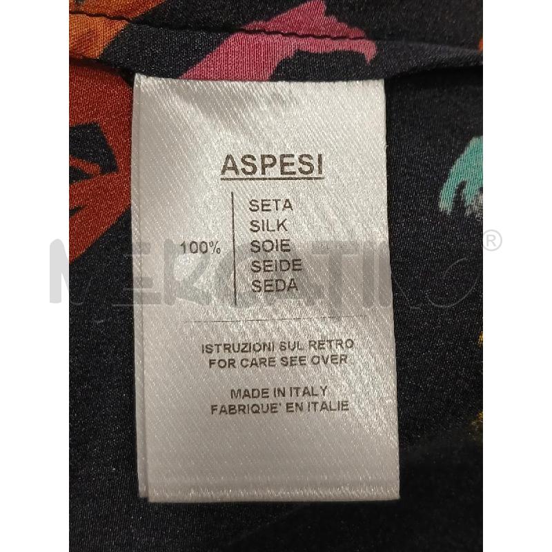 CANOTTA DONNA ASPESI NERA FANT GIALLA 100X100 SETA | Mercatino dell'Usato Salerno fratte 4