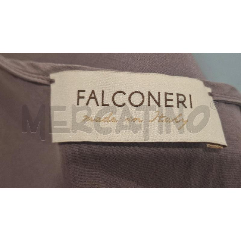 CANOTTA DONNA FALCONERI VIOLA 100X100 SETA | Mercatino dell'Usato Salerno fratte 3