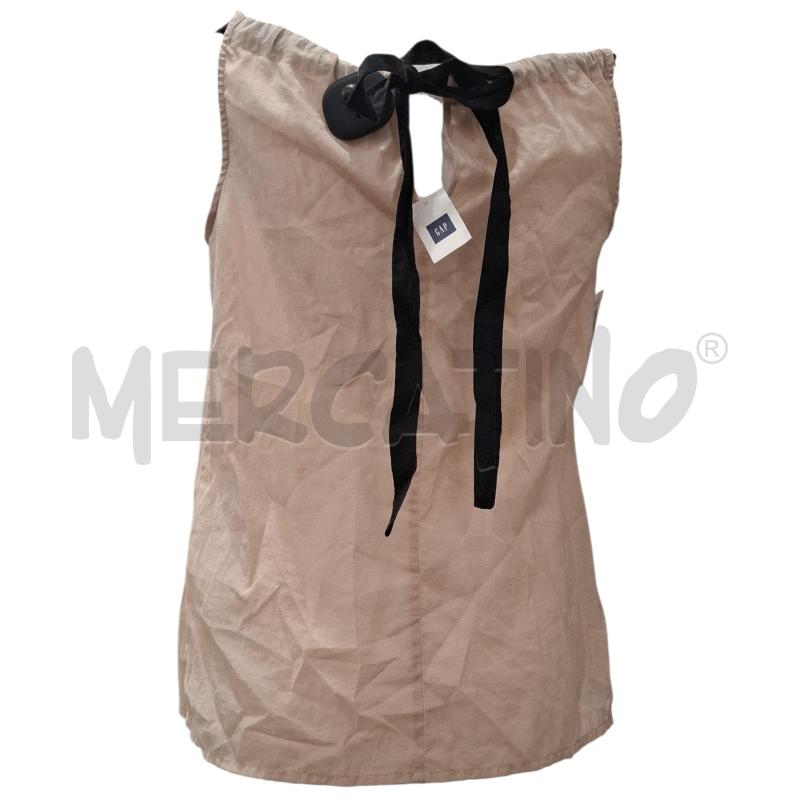 CANOTTA DONNA GAP BEIGE RICH. BLU NAVY TG. XS | Mercatino dell'Usato Salerno fratte 2