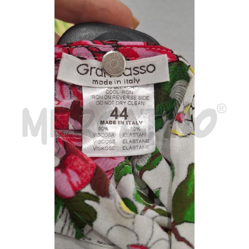 CANOTTA DONNA GRAN SASSO BASE BIANCA FANT. FIORI TG.44 | Mercatino dell'Usato Salerno fratte 3