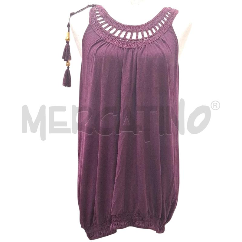 CANOTTA DONNA MARELLA COLOR PRUGNA | Mercatino dell'Usato Salerno fratte 1