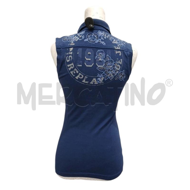 CANOTTA DONNA REPLAY BLU | Mercatino dell'Usato Salerno fratte 2