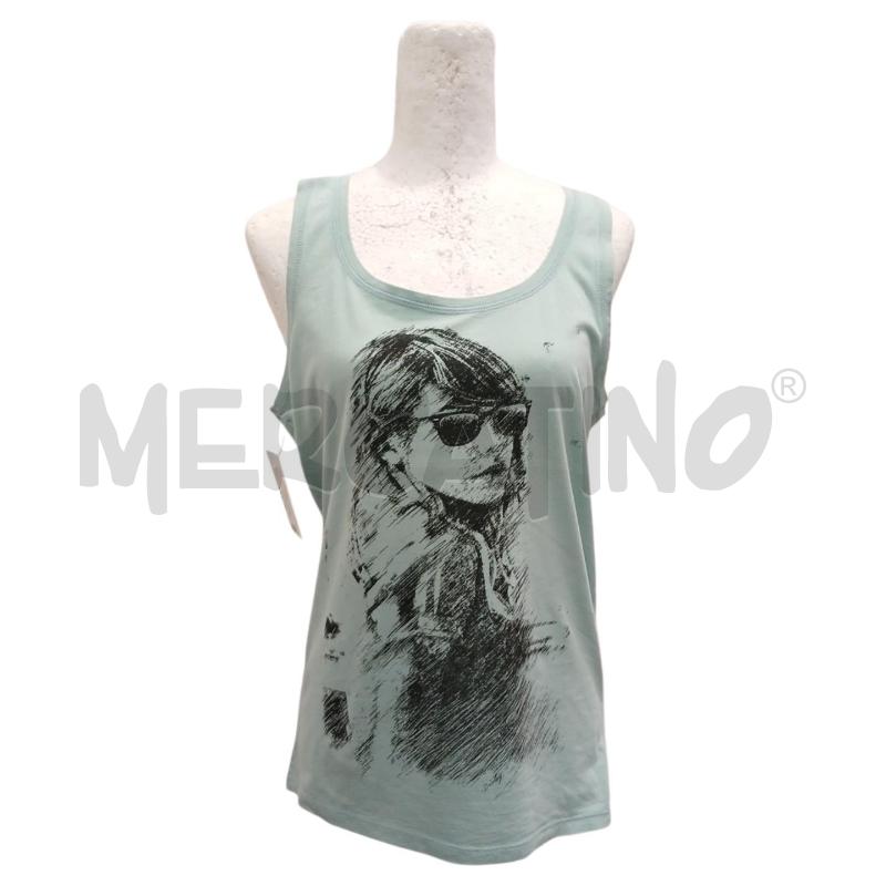 CANOTTA DONNA SISLEY VERDE ACQUA MARINA VOLTO DI DONNA | Mercatino dell'Usato Salerno fratte 1