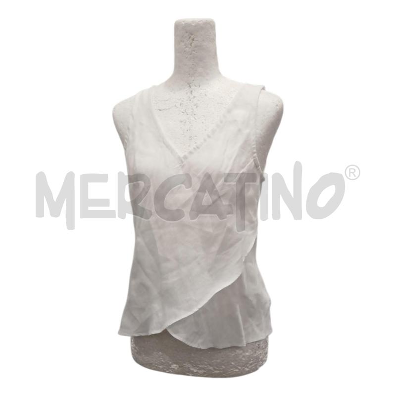 CANOTTA DONNA VANITY BIANCA 100X100 LINO CARTELLINATA | Mercatino dell'Usato Salerno fratte 1