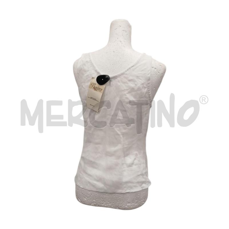CANOTTA DONNA VANITY BIANCA 100X100 LINO CARTELLINATA | Mercatino dell'Usato Salerno fratte 2