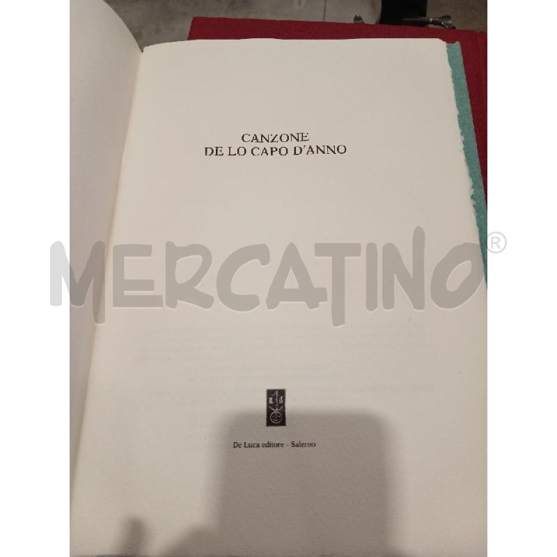 CANZONE DE LO CAPO D'ANNO DE LUCA EDITORE | Mercatino dell'Usato Salerno fratte 3