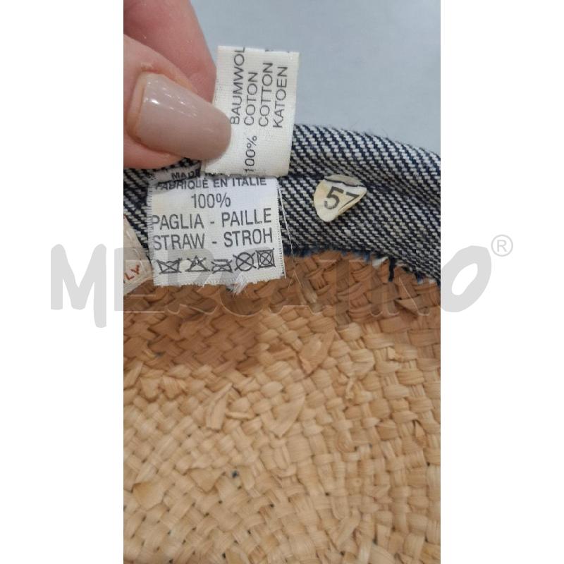 CAPPELLO DONNA MARINA RINALDI PAGLIA CONTORNO JEANSATO | Mercatino dell'Usato Salerno fratte 3