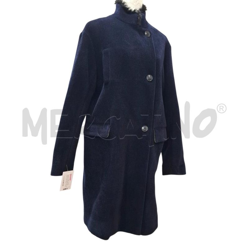 CAPPOTTO DONNA DOU OUD BLU TIPO VELLUTINO | Mercatino dell'Usato Salerno fratte 1