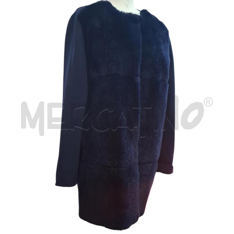 CAPPOTTO DONNA INTREND BLU NAVY PELLICCIOTTO AVANTI MISTO LANA | Mercatino dell'Usato Salerno fratte 1