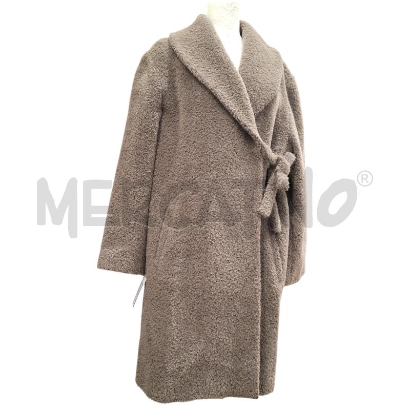 CAPPOTTO DONNA MADE IN ITALY GRIGIO/MARRONCINO IN ALPACA | Mercatino dell'Usato Salerno fratte 1