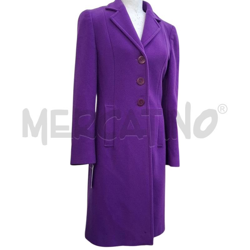 CAPPOTTO DONNA MOSCHINO JEANS 100X100 LANA VIOLA | Mercatino dell'Usato Salerno fratte 1