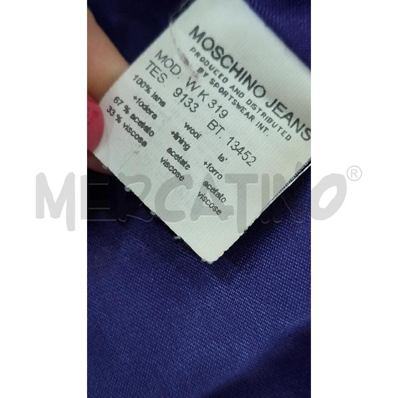 CAPPOTTO DONNA MOSCHINO JEANS 100X100 LANA VIOLA | Mercatino dell'Usato Salerno fratte 4