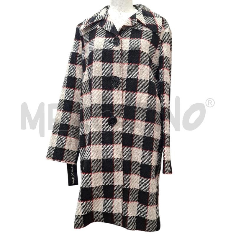 CAPPOTTO DONNA PINKO STILE TARTAN NERO BIANCO ROSSO | Mercatino dell'Usato Salerno fratte 1